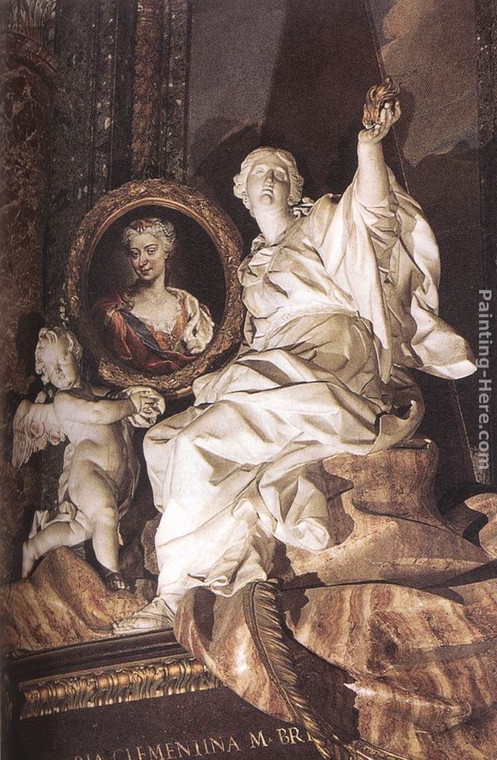 Pietro Bracci Tomb of Maria Clementina Sobieska (detail)